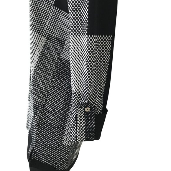 Karl Lagerfeld Stunning Black & White Button Down Shirt Size S - Picture 6 of 7